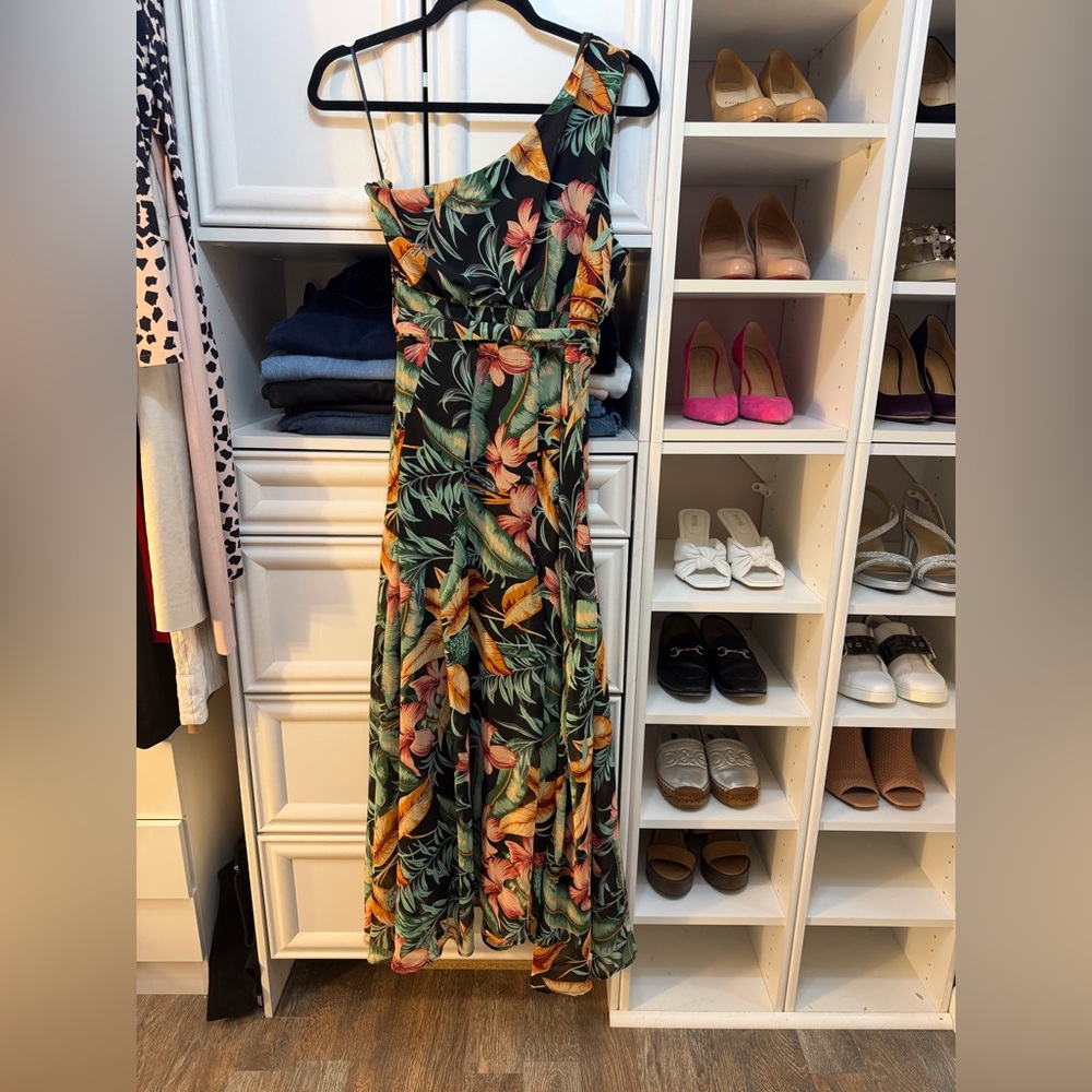 Floral One Shoulder Maxi Dress